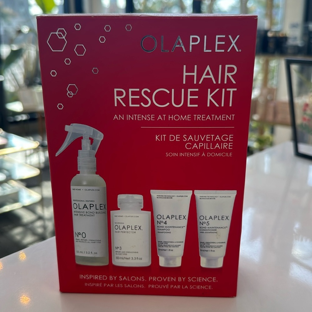 Olaplex hair rescue at home treatment.